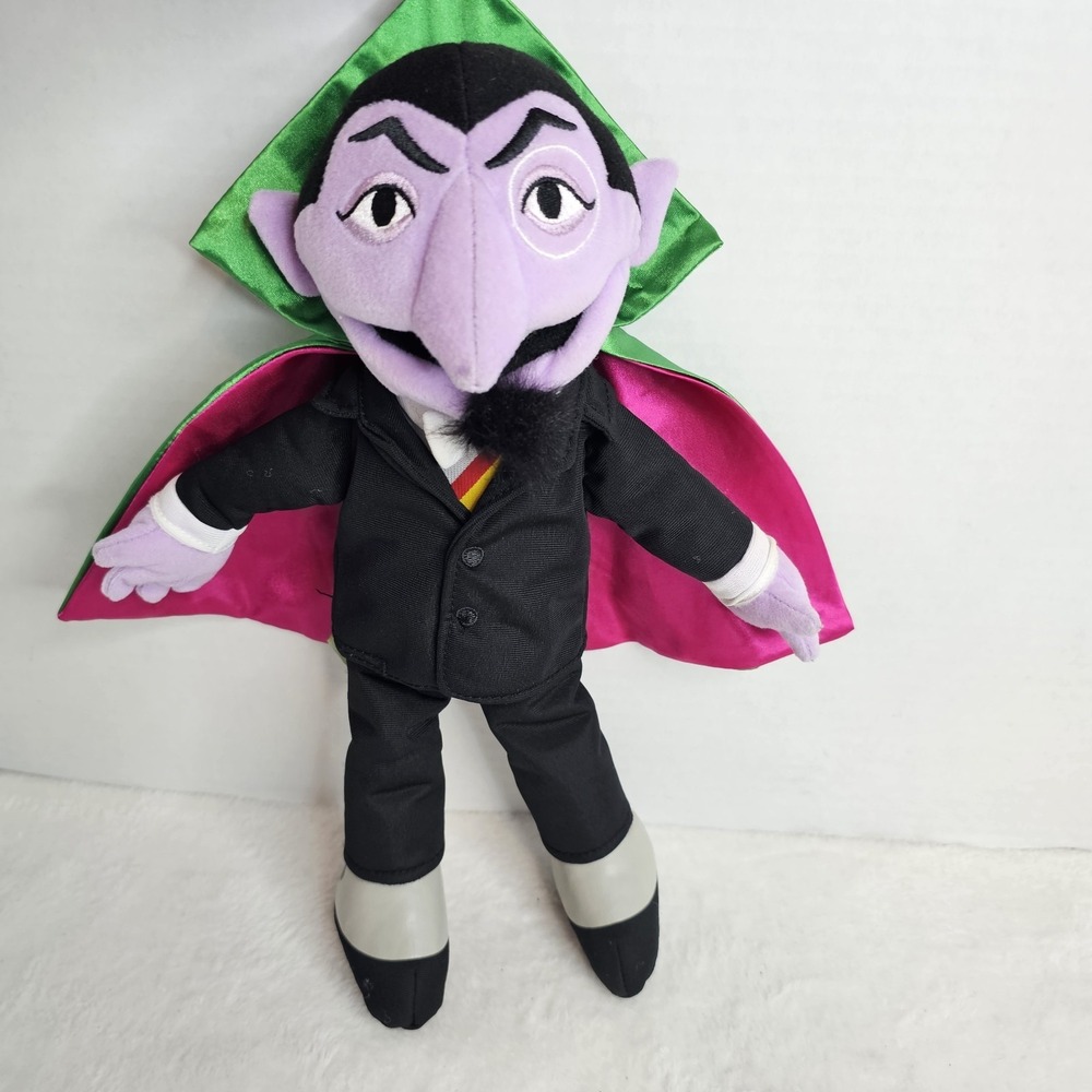 Rare GUND 2019 Sesame Street THE VON COUNT Plush/Stuff 14"T Muppet DOLL Vampire